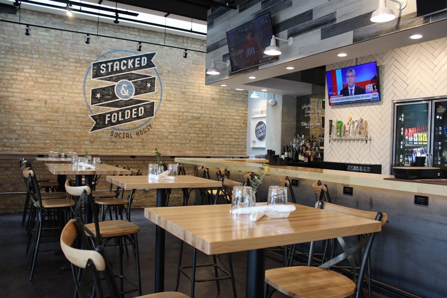 Stacked & Folded Social House serves up dishes like a short rib banh mi and an ahi tuna poke bowl. The new Noyes Street restaurant is open for lunch and dinner every day of the week.