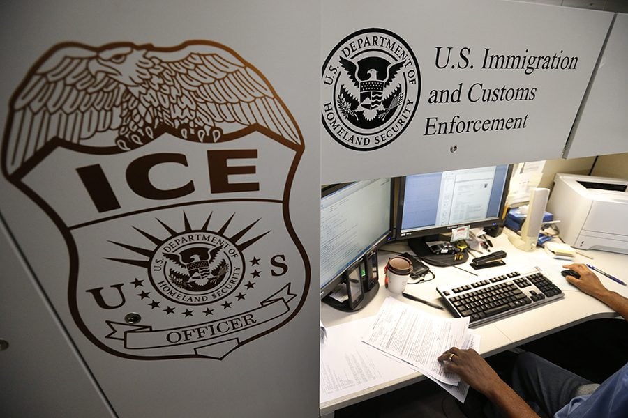 An Immigration and Customs Enforcement office. ICE raids are expected to begin this Sunday, according to President Trump.