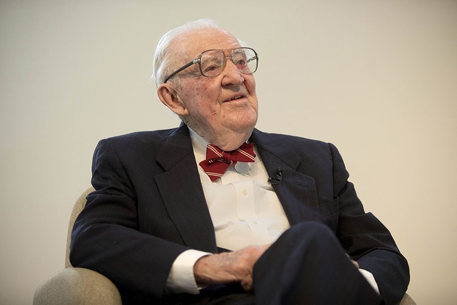 Justice John Paul Stevens. The former Supreme Court Justice and Northwestern alumnus died Tuesday from stroke complications.