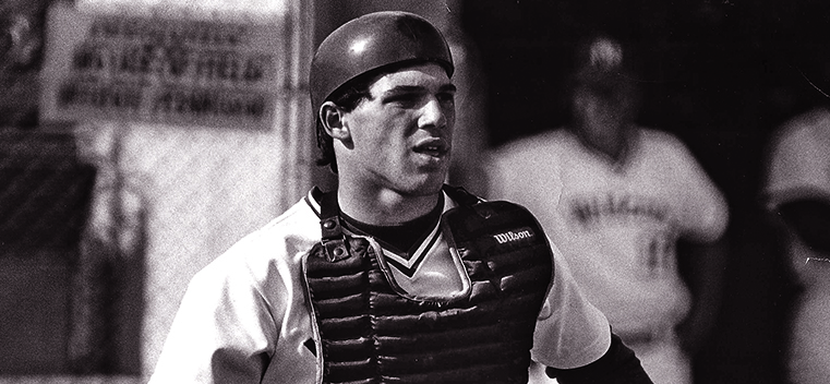Joe Girardi as catcher for Northwestern. The former Wildcat was named the manager of Team USA for the WBSC Premier12 tournament in November.