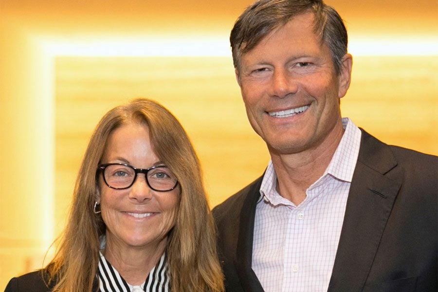 Laurie and Jeff Ubben. The couple made a $50 million donation to student scholarships, the largest gift made to financial aid in University history.