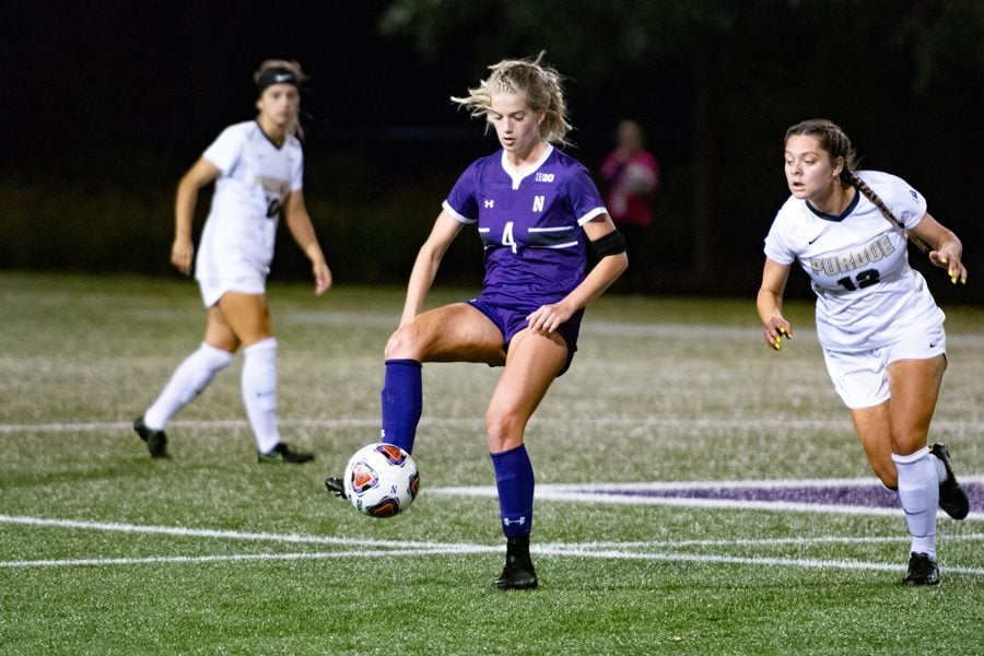 Regan Steigleder juggles the ball. The junior has one goal and one assist on the season, having started all 12 games.