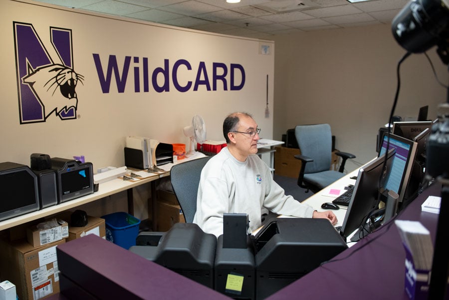 Arthur Monge, manager of Northwestern’s Wildcard Program and Auxiliary Services, works in the Wildcard office located in the basement of Norris University Center. Only three staff members work at the Evanston and Chicago offices, and they provide services for over 30,000 people.
