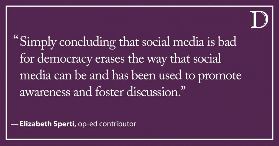 Sperti: Social media: A complex but necessary tool in democracy