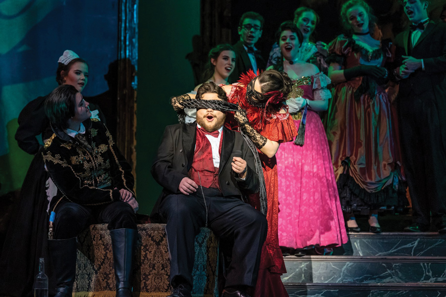 The cast of “Die Fledermaus.” The operetta will open Thursday.