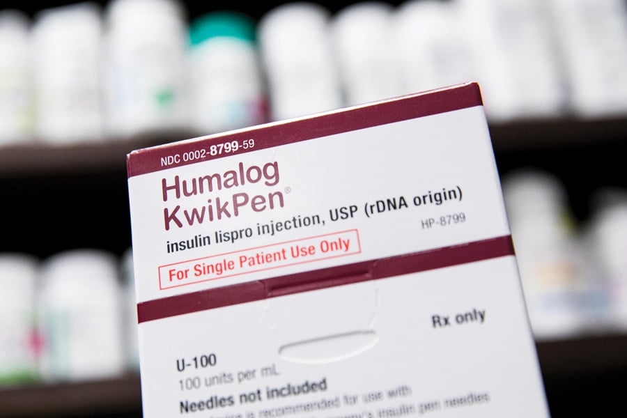 A package of Humalog KwikPen insulin injectors photographed in a pharmacy in Remington, Va., on February 26, 2019. Gov. J.B. Pritzker signed into law a cap on insulin prices in state-regulated health plans.