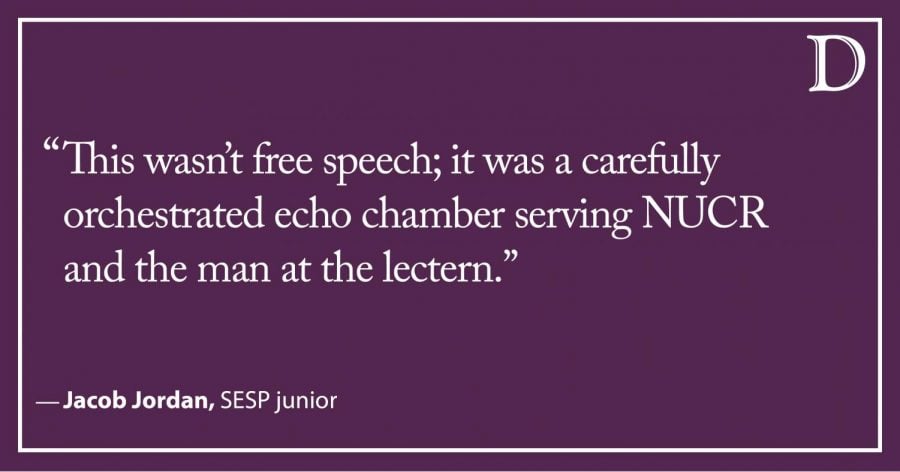 Letter to the Editor: NUCR is hypocritical on free speech