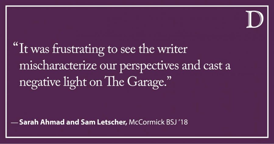 Letter to the Editor: The Garage is a valuable resource to student start-ups