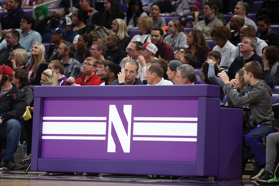 Chris Collins, Brian James and Jim Phillips scout Patrick Baldwin Jr. Northwestern is planning for its 2021 recruiting class to change the trajectory of the program.