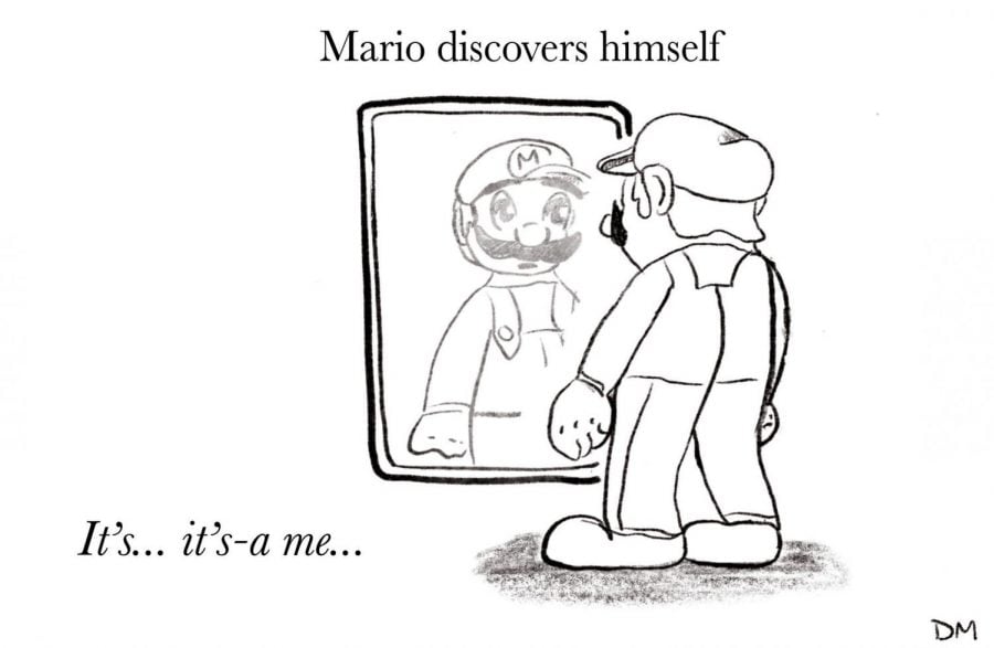 Delaneys Sunday Cartoon: Mario Discovers Himself