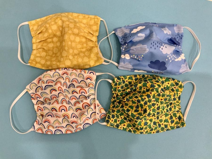  Sew on Central makes masks and donates them to a senior living community in Morton Grove. Community members can also drop off masks they make in the box outside its storefront.