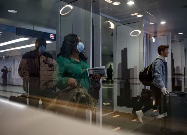 Some+passengers+wear+masks+after+arriving+on+international+flights+on+March+15%2C+2020%2C+at+Terminal+5+of+OHare+International+Airport+amid+coronavirus+concerns.