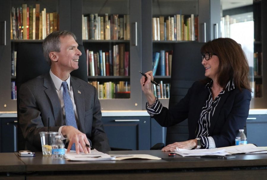 U.S. Rep. Dan Lipinski (D-Western Springs), left, and two-time challenger Marie Newman. Newman defeated the incumbent Lipinksi in the Democratic primary for Illinois’ Third Congressional district on Tuesday. 