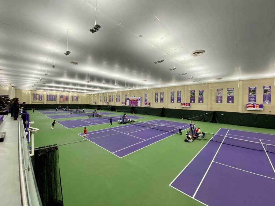 Combe+Tennis+Center+in+Evanston%2C+the+indoor+home+of+Wildcat+tennis.+Northwestern+was+off+to+a+10-5+start+before+its+season+was+canceled+due+to+COVID-19.%0A