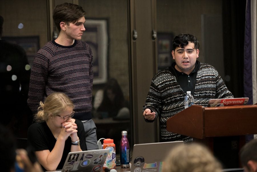 SESP sophomore Daniel Rodriguez speaks during a previous ASG meeting. The Executive Officer of Justice and Inclusion co-authored a bill creating a COVID-19 response task force within ASG.