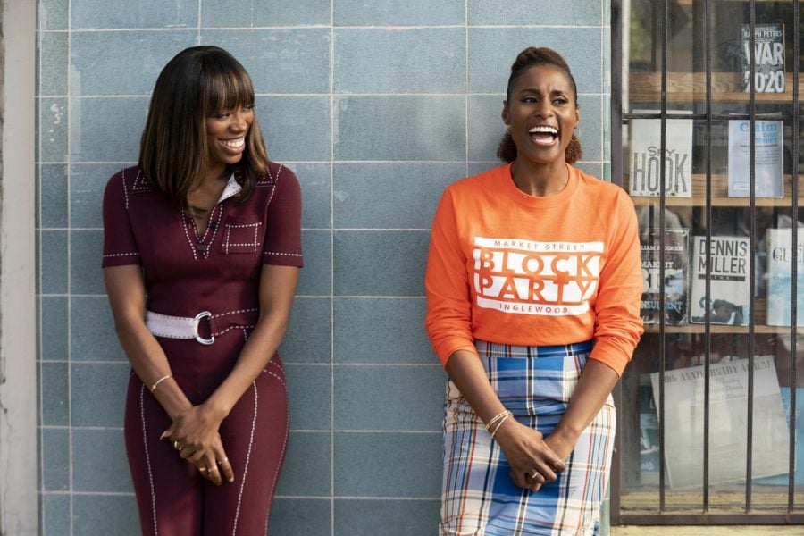 Insecure stars Yvonne Orji, left, and Issa Rae. The two will do a Q&A Friday evening over Zoom.