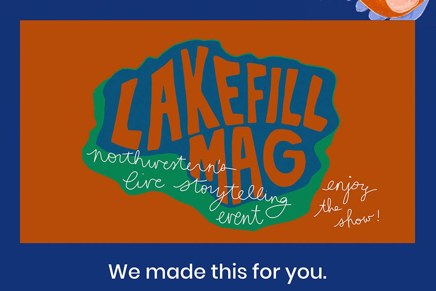 The title card for Lakefill Mag’s Spring Show. The show was hosted via a video on the publication’s website, which was watched 387 times.