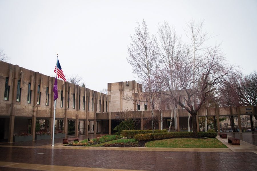 Rebecca Crown Center, home to the office of the University Registrar. The Office of the Registrar indicated on its website that 67 percent of classes taught in 2019 were in classrooms that now have less than 20 seats.