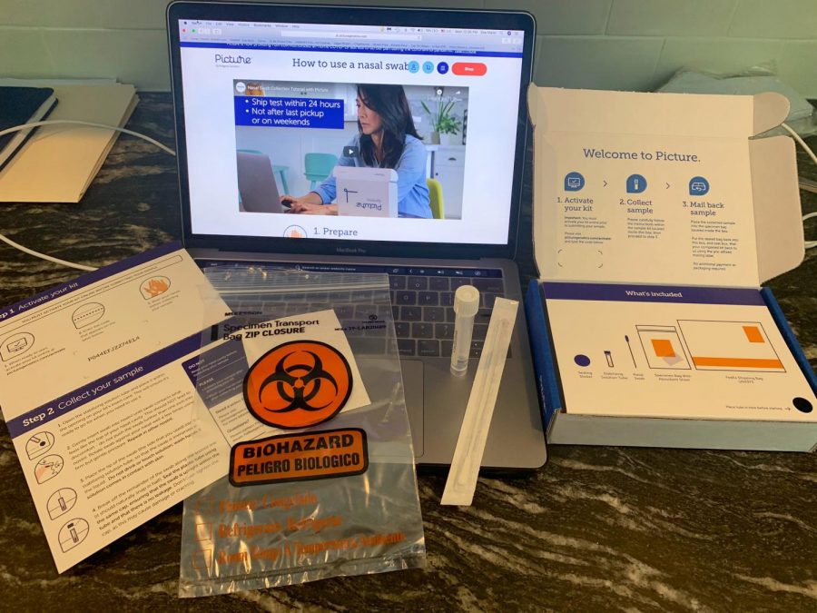 At at-home test kit from Picture Genetics. All students were mailed a swab test and required to send it by the last week of August.
