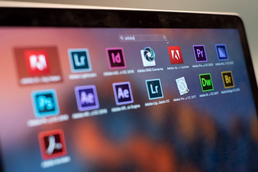 A laptop with some Adobe Creative Cloud apps. During Spring Quarter, all NU undergraduates had free access to Adobe Creative Cloud apps. 