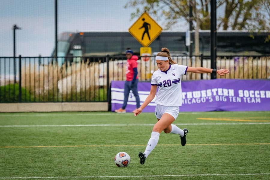 Defender Reilly Riggs. The sophomore led Northwestern in goals last season, though she scored just twice. 