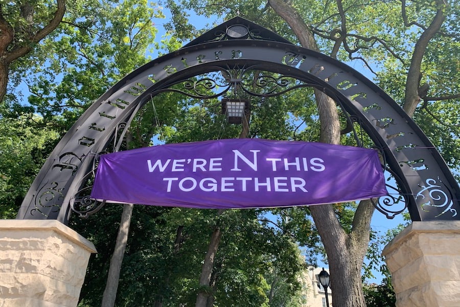 The Weber Arch. Northwestern announced academic calendar updates and planning for the winter in a Friday email.
