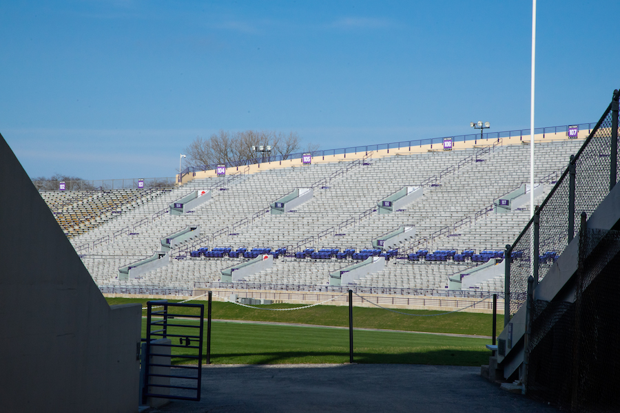 Ryan Field. Many NU students are wary about footballs return.