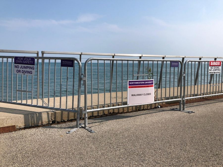 Northwestern partially closes Lakefill to start coastal stabilization project