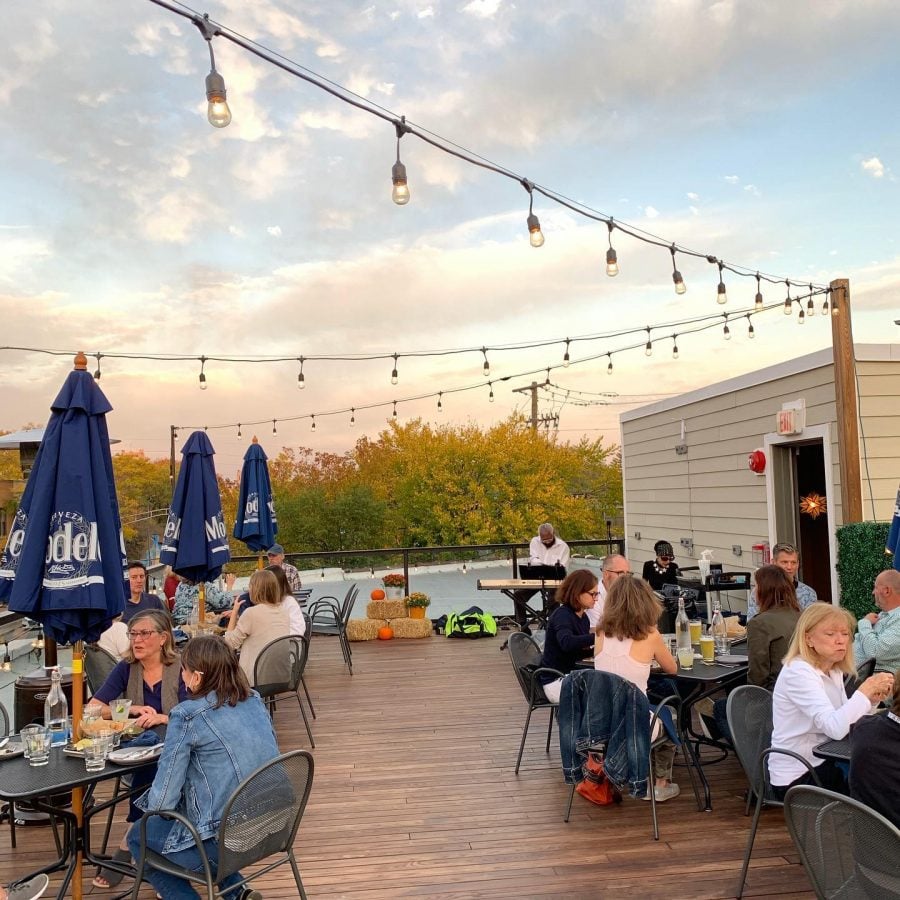 Comida Cantina serves customers outdoors on its rooftop deck. It has live music and occasional yoga classes on the deck, too.