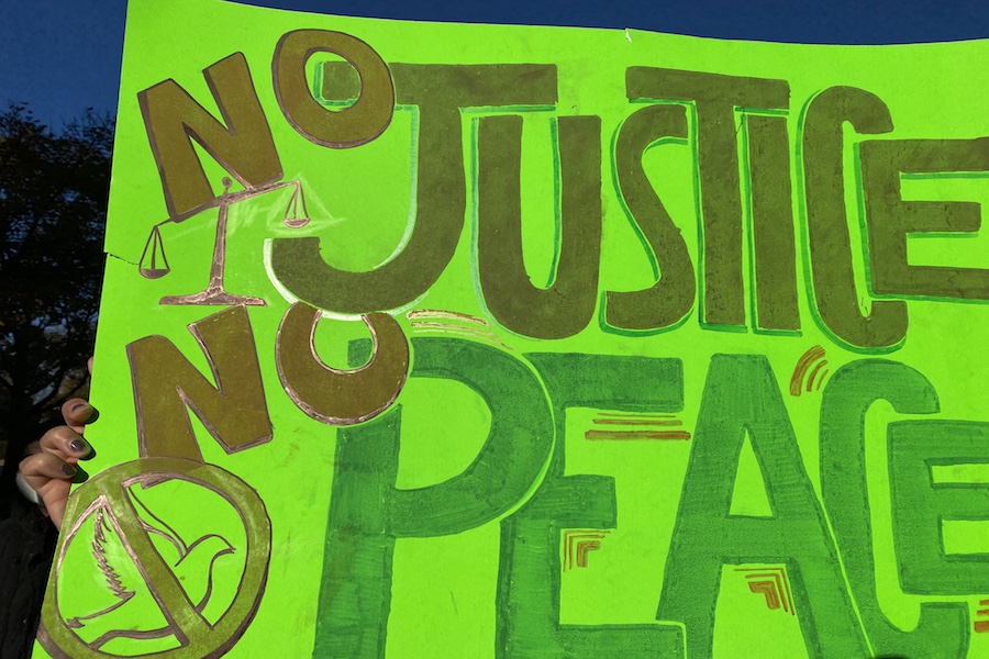 A+sign+from+a+previous+NUCNC+demonstration.+NUCNC+co-hosted+a+teach-in+Tuesday+with+FMO+on+the+history+of+prison+abolition.+%0A
