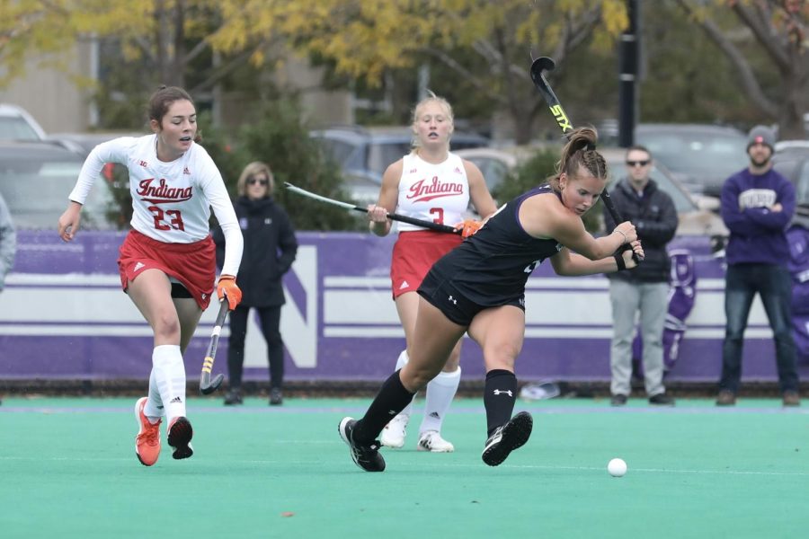 Northwestern attempts a shot. The Wildcats won their first OT game of the season to go to the national championship.