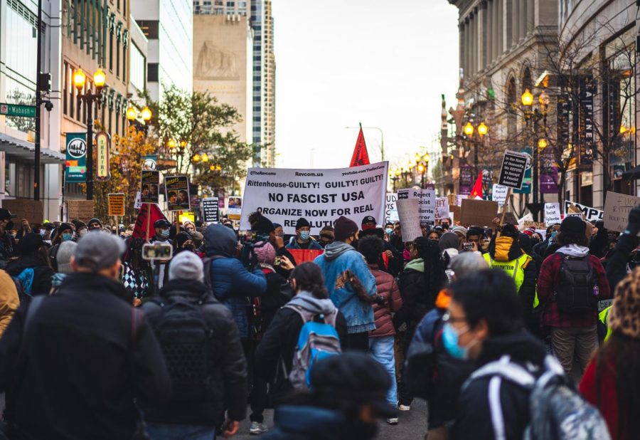 Kyle+Rittenhouse+Protest+Photos+Chicago+November+2021-1