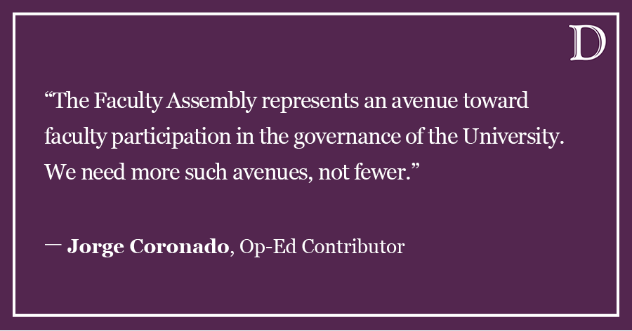 Coronado: The ultimate legislative body of the faculty