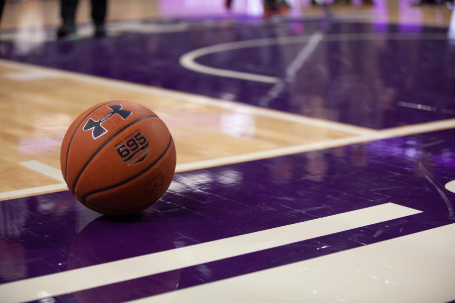 The Welsh-Ryan Arena court. A Wisconsin fan filmed making racist gestures at Northwestern’s student section Tuesday has been banned from both schools’ athletic events.
