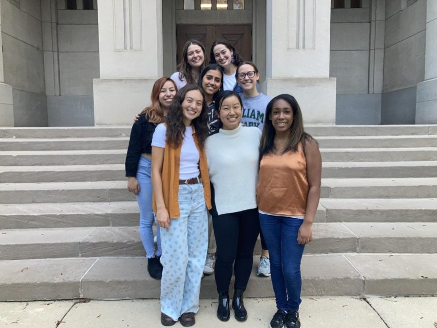 Engeln’s Body and Media lab members (“BAMs”) smile for a photo. The BAMs work with Renee Engeln to research issues surrounding women’s body images.
