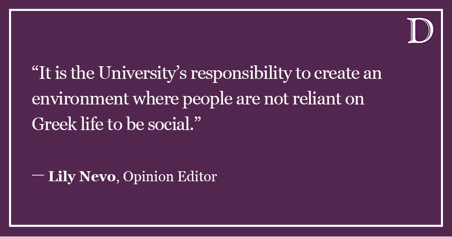 Nevo: Social relationships do not justify Greek life’s existence