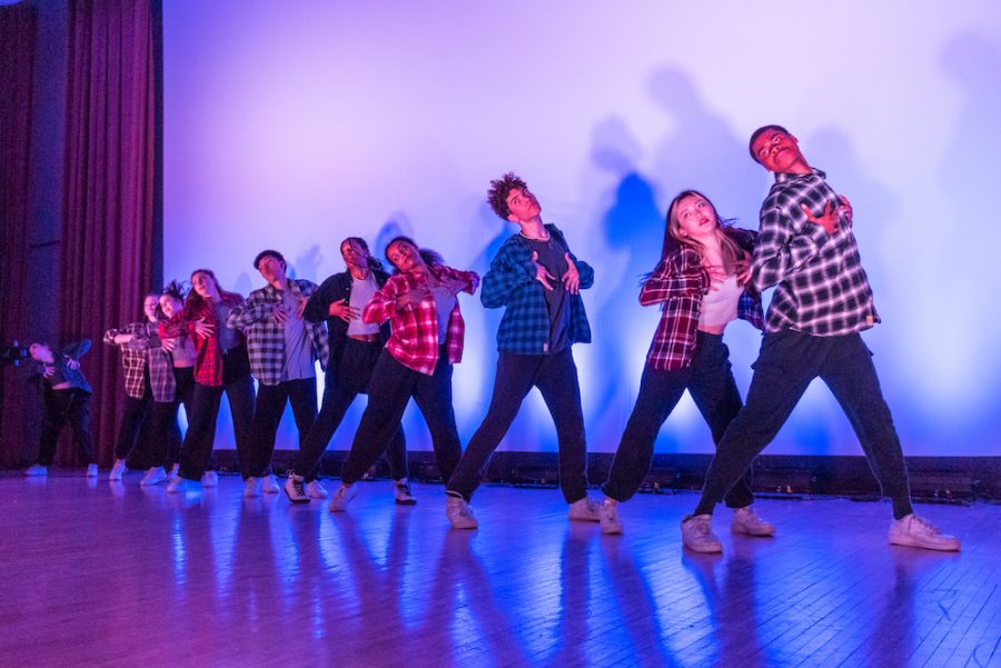 Hauser, alongside other members of Fusion, danced in Ryan Auditorium for the spring show.