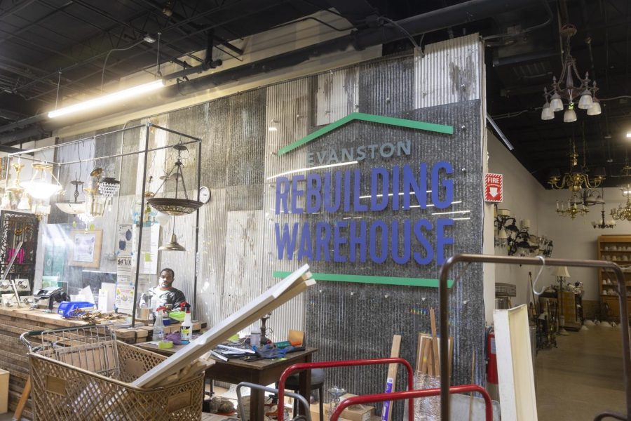 Sustainability is part of the Evanston Rebuilding Warehouse’s deconstruction practices, as well as its retail location’s construction. Some of the store’s walls have been reclaimed from other buildings and are reinforced with scrap material. 