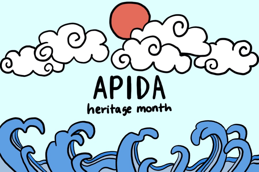 An+illustration+of+waves+and+clouds+with+the+text+APIDA+heritage+month.