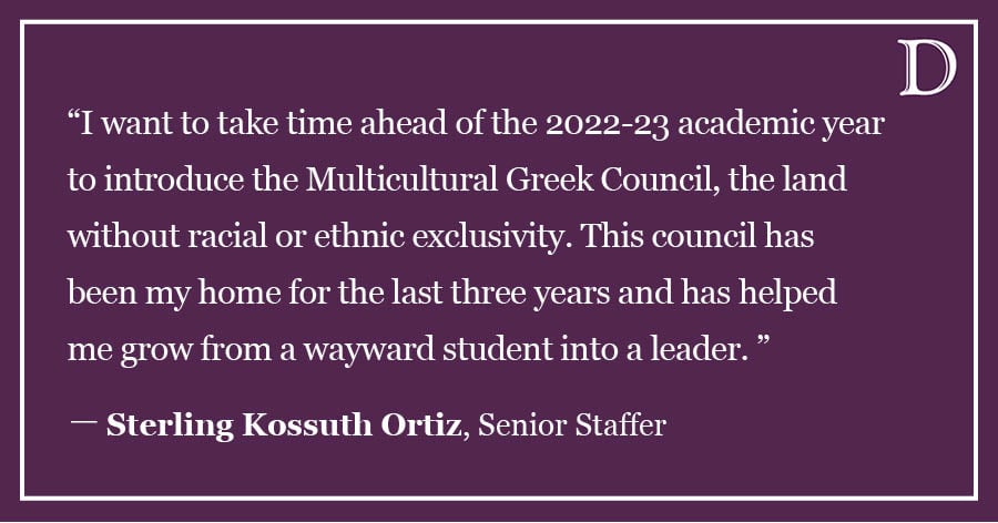 Ortiz: Introducing you to the Multicultural Greek Council, 2022