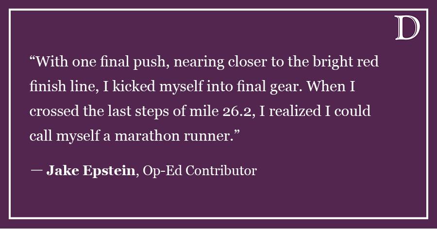 Epstein: Inside the mind of a first-time marathon runner