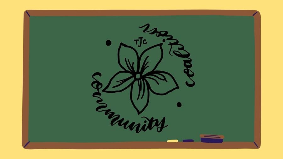 Chalkboard with The Jasmine Collective logo.