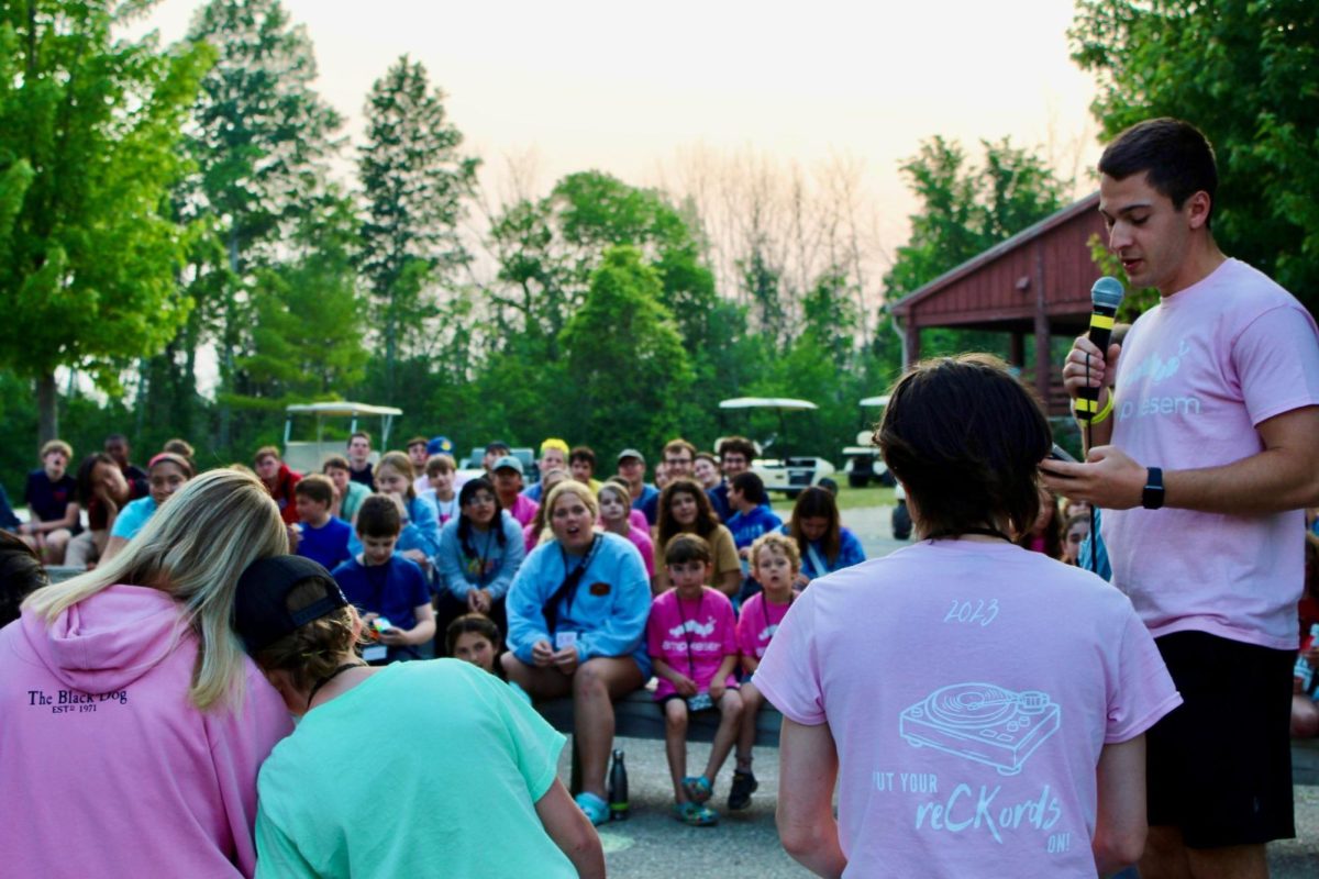 Campers and staff members at Northwestern’s chapter of Camp Kesem in Fredonia, WI, gathered together during this summer’s first session in June. 