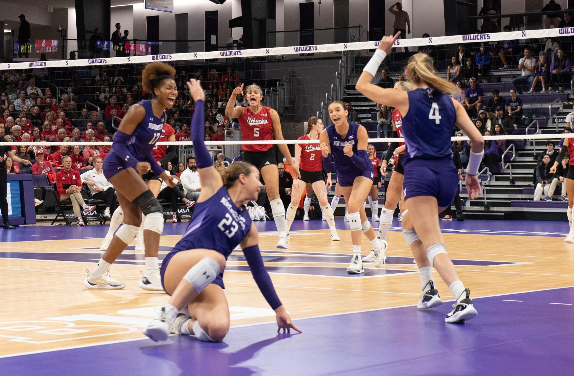 Captured: Northwestern Women’s Volleyball falls to Nebraska in three sets