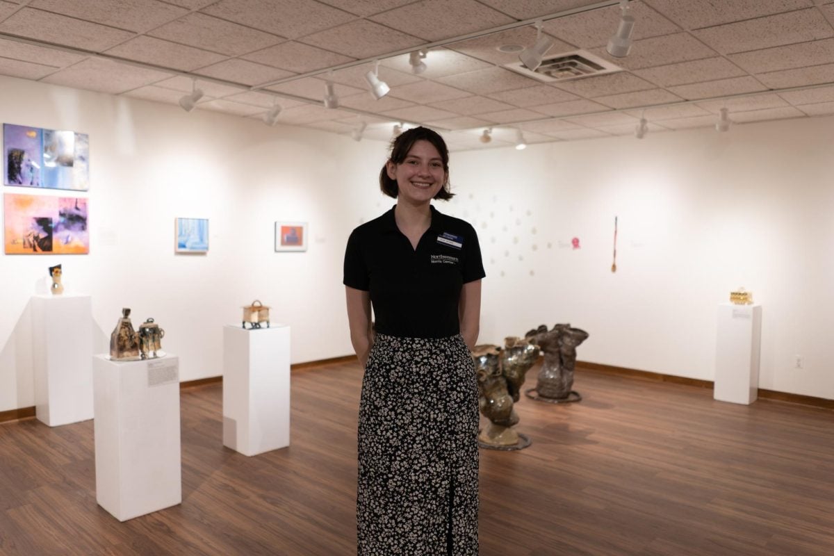 Weinberg senior Ellie Lyons is one of two student curators for the Dittmar Gallery. She helps organize Dittmar’s community show each year, which features work from community members.
