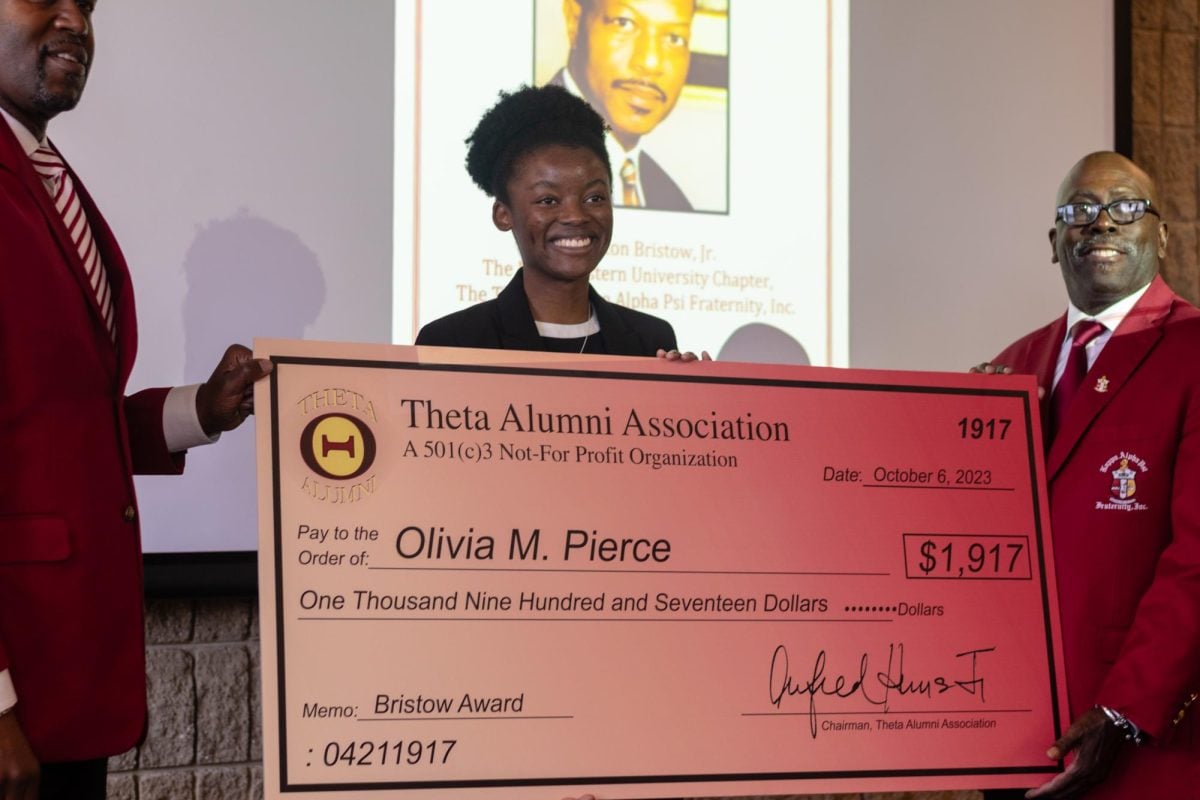 Bienen senior Olivia Pierce, one of two recipients of this year’s Dr. Clinton Bristow, Jr. award.
