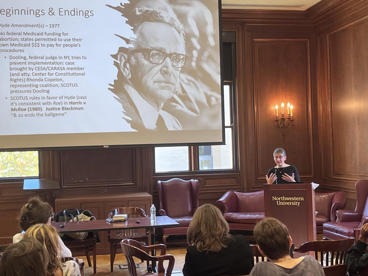 Prof. Felicia Kornbluh from the University of Vermont discussed their book, A Womans Life is a Human Life: My Mother, Her Neighbor, and the Journey from Reproductive Rights to Reproductive Justice,” Tuesday afternoon in Harris Hall.