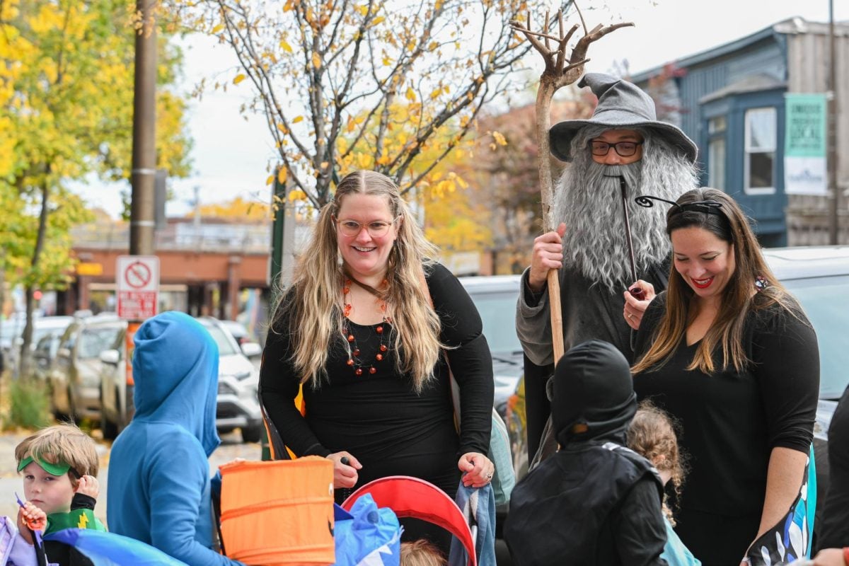 Hundreds of families stopped by businesses on the Main-Dempster Mile as part of the Spooky Saturday Halloween-themed event on Oct. 28.