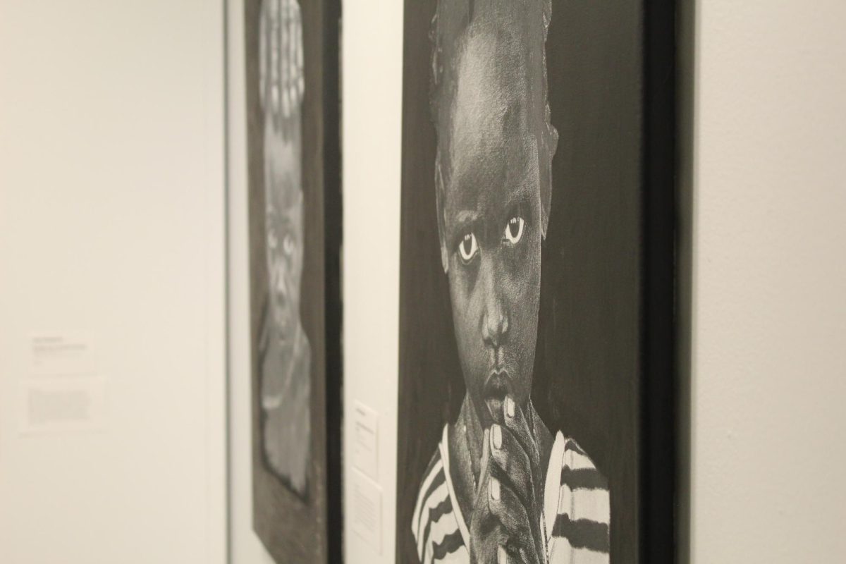 John Wangendo’s “Through my Eyes” hangs at the Evanston Art Center. Wangendo’s work is featured in an exhibition in the Evanston Art Center’s lobby which runs from Oct. 7 to Nov. 5. 
