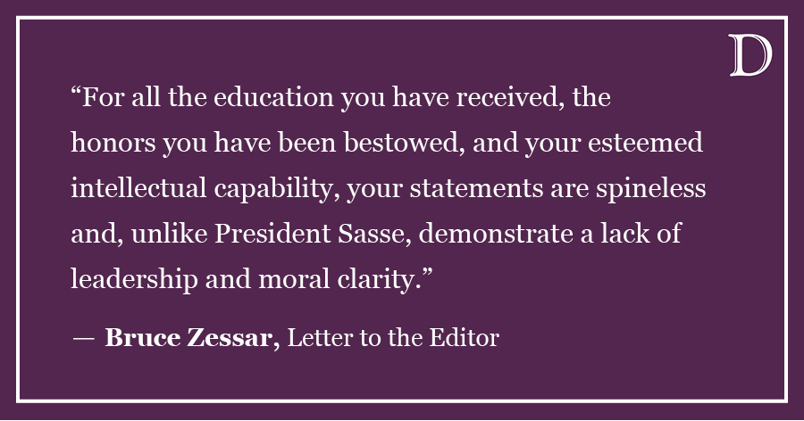 LTE: When leadership and moral clarity were needed, President Schill equivocated